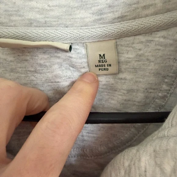 L.L. Bean Gray Quilted Sweatshirt - Picture 3 of 3